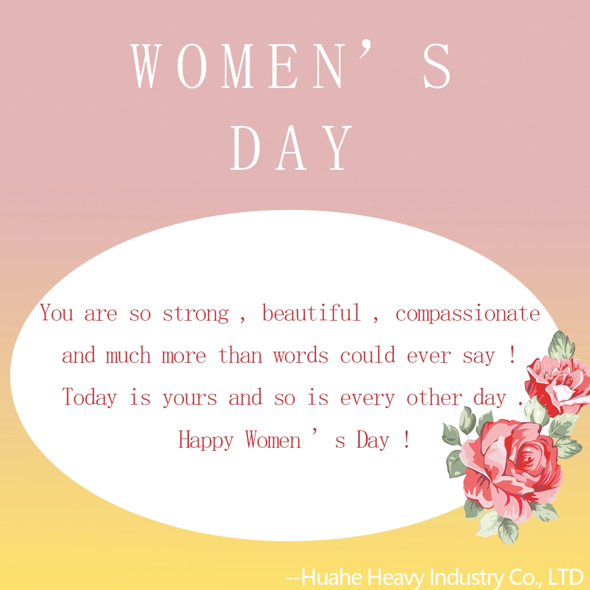 В ознаменование этого великого дня: Международного дня трудящихся женщин.